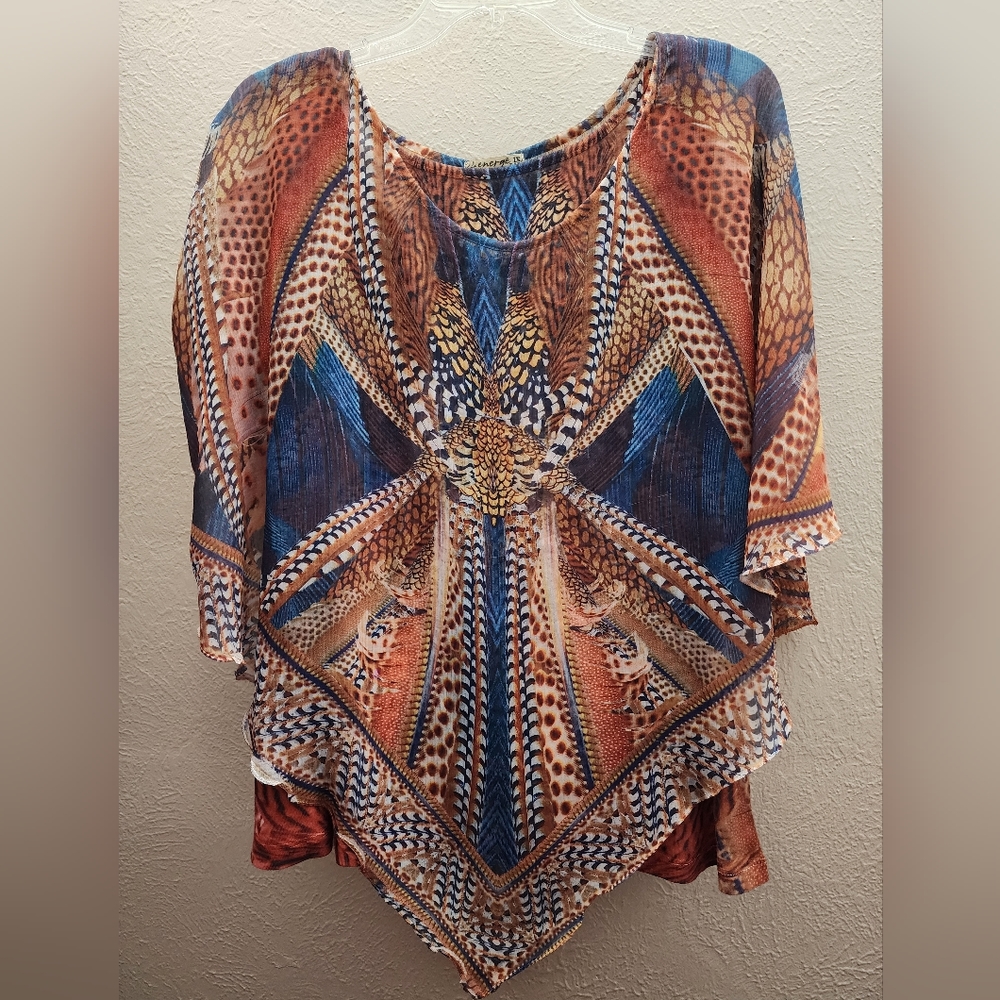energē Tank Top With Sheer Overlay, Women's 1X